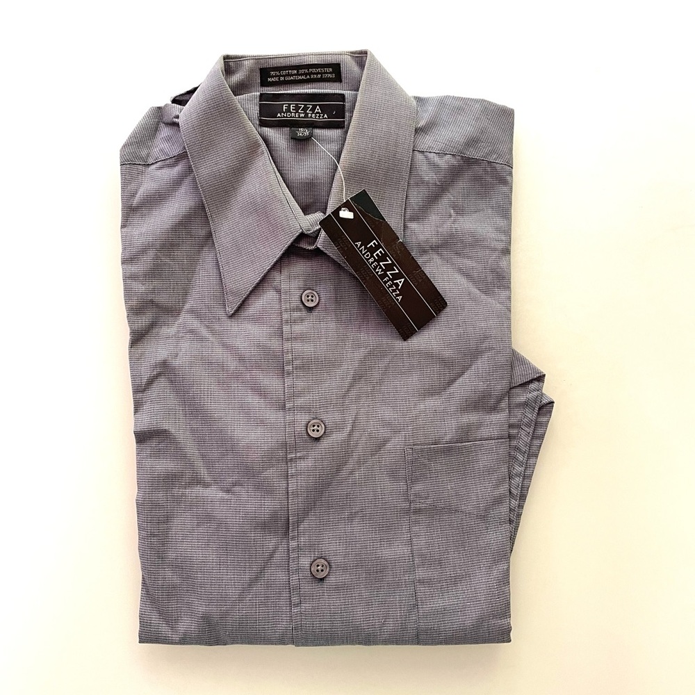 Men’s vintage Andrew Fezza button down long sleeve shirt never worn.